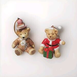 2 Bialosky Bears Christmas Ornaments Biaisky 1985 Butch 1984 Hummelwerk